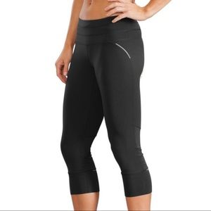 Athleta crop leggings reflective black medium